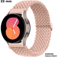 Bracelet montre intelligente Rose Samsung Tissu 22mm pas cher