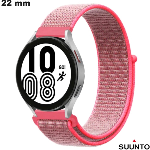 Armband Rose Suunto Nylon 22 mm Klettverschluss | Kostenloser Versand