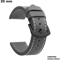 Armband 20mm Grau PU Leder Samsung Ersatzuhr kaufen