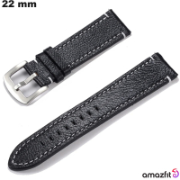 Amazfit Armband aus echtem Leder 22 mm Schwarz günstig