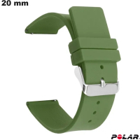 Armband 20mm Gummi Grün Sport Polar \ Versand in 24h
