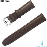 Echtheitslederarmband für Haylou Smartwatch Braun 22 mm günstig