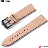 Verkauf eines beigen Armbands aus echtem Leder, 20 mm für Huawei-Uhren
