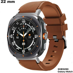 Bracelet smartwatch Samsung Marron 22mm Caoutchouc