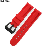 Armbanduhr Silikon Rot 24mm | Versand innerhalb von 24 Stunden