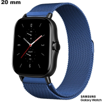 Bracciale Blu Confortevole Samsung 20mm Metallo / Montaggio Facile