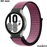 Armband Tissu Roze Suunto 22 mm smartwatch ● Verzendingkosten 3,99€
