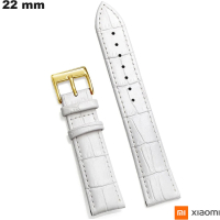 Bracciale per smartwatch Xiaomi Bianco 22mm in vera pelle di alta qualità