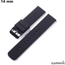 Bracelet de montre intelligente 14mm Noir Silicone Garmin
