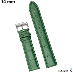 Armband Grün Smartwatch Garmin Echtes Leder 14mm