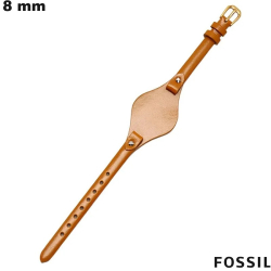 Bracelet Fossil montre Cuir véritable 8mm Jaune