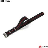 Verkauf Armband 20mm Schwarz für Huawei Smartwatch Nylon