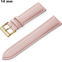 Armband aus echtem Leder Uhr Rosa 14mm # Versand in 24h