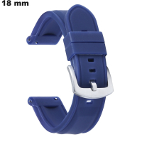 Armband 18 mm Blau Silikon für Uhren: Versand in 24h