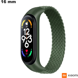 Bracelet Xiaomi Nylon élastique Vert pour montre 16mm