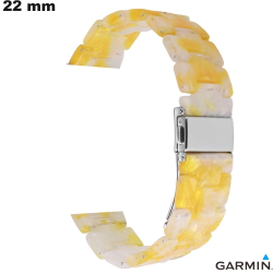 Bracelet de smartwatch 22 mm Jaune Garmin Résine