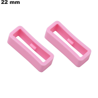 2 Passanten Gummi 22mm Uhr Rosa / Premium Qualität