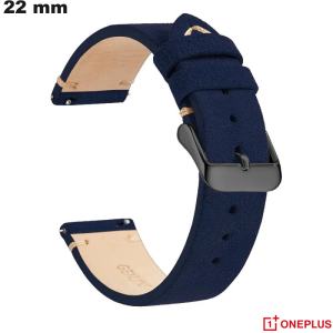 Armband Vintage Blau 22mm Smartwatch OnePlus ● Einfache Montage