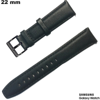 Samsung Armband Uhr 22mm Schwarz Echtes Leder von hoher Qualität
