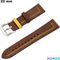 Armband Marron Honor echtes Leder 22mm für hochwertige Smartwatches