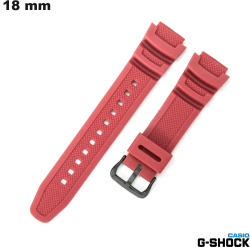 Pulsera de caucho para reloj de 18 mm Casio G-Shock roja