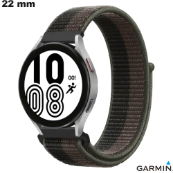 Pulsera de Nylon Gris de 22 mm para reloj inteligente Garmin