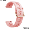 Armbanduhr aus hochwertigem Fossil-Silikon 22 mm