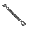 Armband Schwarz 20 mm Uhr Metall Strass \ Schnelle Lieferung