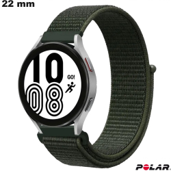 Pulseira 22 mm Verde para relógio Polar de Nylon