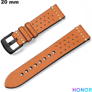 Armband Honor 20 mm Orange Echtleder für günstige Uhren