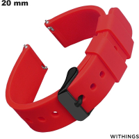 Armbanduhr mit rotem Gummiband von Withings 20 mm kaufen