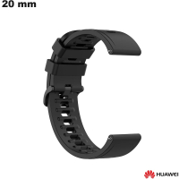 Armband aus Silikon 20mm für Huawei Smartwatch Schwarz kaufen