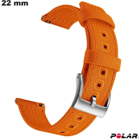 Kaufen Sie das orangefarbene 22 mm Polar Textilarmband für Smartwatch