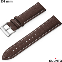 Armband 24 mm Suunto Echte leer Bruin - Verzending binnen 24 uur