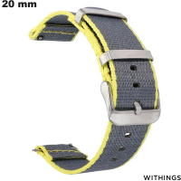 Armband für Withings Smartwatch Stoff Grau 20mm von hoher Qualität