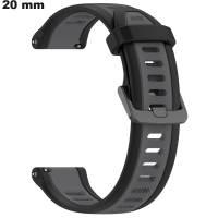 Armband 20mm für Uhr Gummi Grau # Premium-Qualität