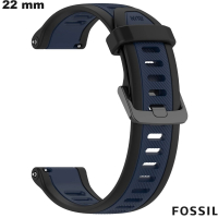 Armband Blau Fossil 22 mm für Uhr Silikon: Versand in 24h