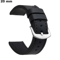 Armband Stil Biker Noir 20mm Kunstleder günstig