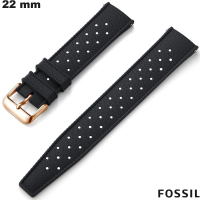 Armbanduhr Fossil 22mm Atmungsaktiv günstige Smartwatch schwarz