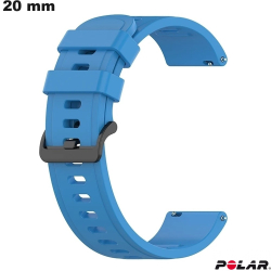Polar Blue Silicone 20mm Watch Bracelet
