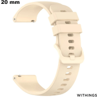 Armband Silikon Beige Withings Uhr 20mm ● Schnelle Lieferung