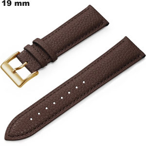Echtem braunen Lederarmband für 19 mm Uhr günstig