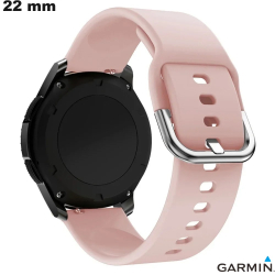 Pulseira Rosa de 22mm para relógio inteligente Garmin esporte