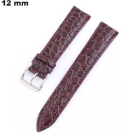Echtlederarmband 12mm Braun Kroko-Optik günstig