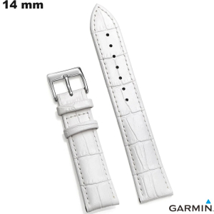 Verkauf Garmin Armband 14 mm Weiß Echtes Leder