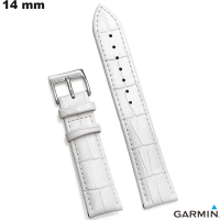 Verkauf Garmin Armband 14 mm Weiß Echtes Leder