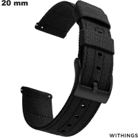 Armband Stoff Schwarz 20mm Smartwatch Withings von hoher Qualität