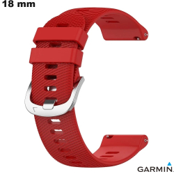 Bracelet 18 mm de montre Rouge Garmin Caoutchouc