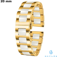 Bracelet Doré 20mm Céramique de montre Haylou : Expédition 24h