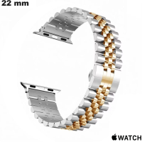 Zilveren Armband 22 mm Apple Watch Kwaliteits metalen horloge